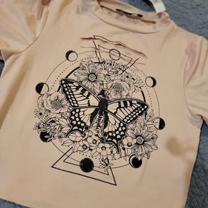 🦋 Butterfly Art crop top